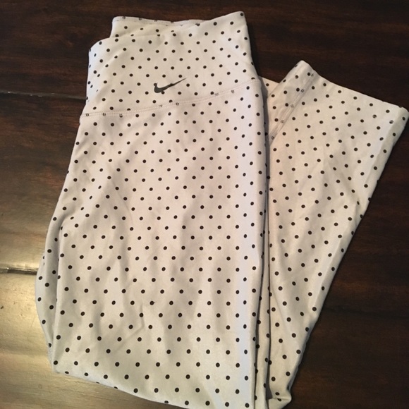 Nike Pants - Polka Dot Nike Dri Fit Cropped Leggings